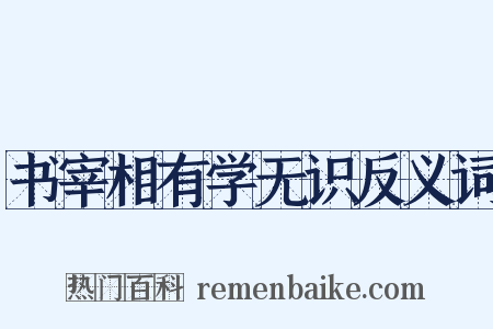 书宰相有学无识反义词是什么意思的图片